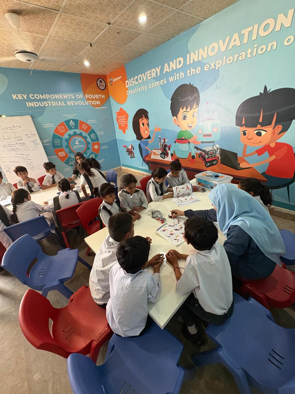 Students learning at The M.T School System